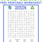 Earth Day Word Search FREE Printable Worksheet