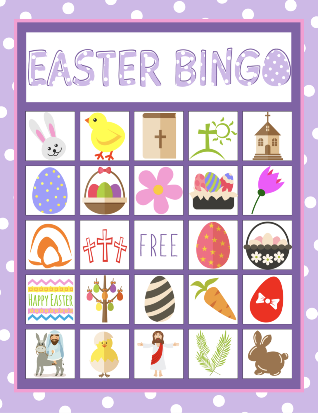 Easter Bingo Game For Kids In 2025 Easter Bingo Bingo 