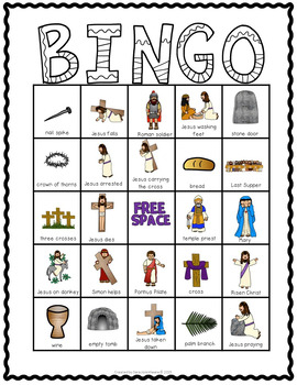 Easter Bingo Religious By Sara J Creations Teachers 