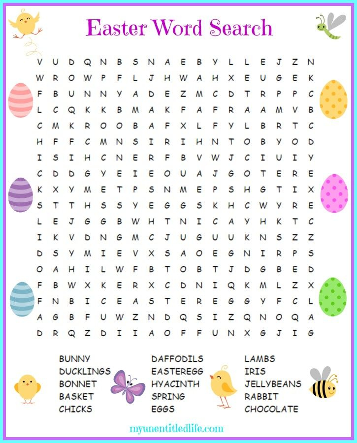 free printable easter word searches for adults