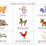 Farm Animal Bingo Worksheet Free ESL Printable