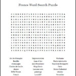 France Word Search Puzzle Free To Print PDF Word