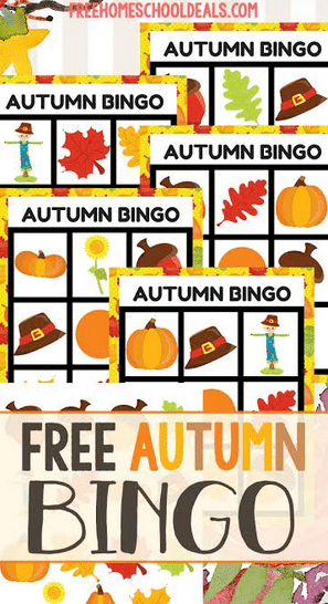 FREE AUTUMN BINGO GAME Instant Download 