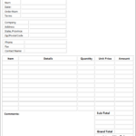 Free Blank Invoice Template Free Word Templates