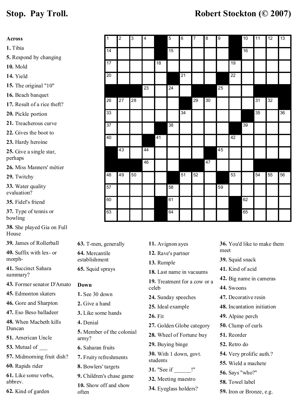 Free Easy Printable Crossword Puzzles For Adults Uk 