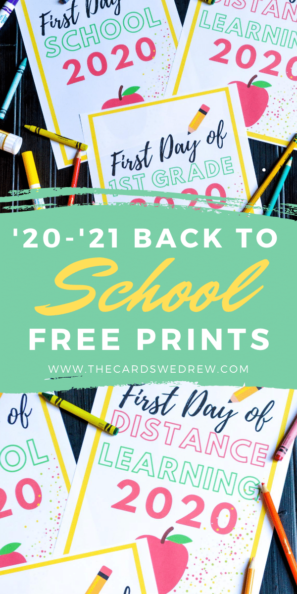 Free First Day Of School 2025 Printables Distance 