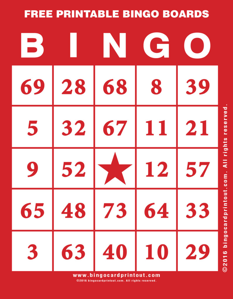 Free Printable Bingo Boards BingoCardPrintout