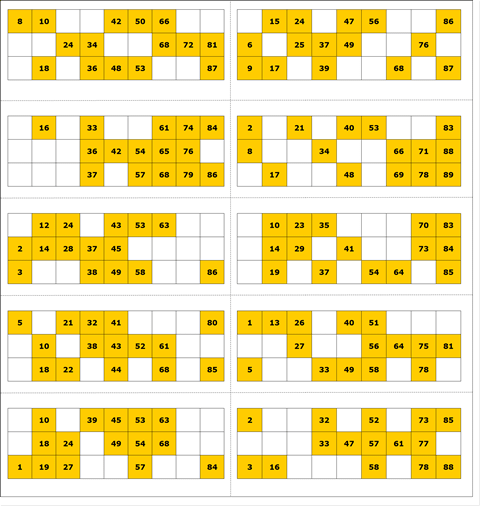 Free Printable Bingo Card 1 90 Ball Bingo Ladies Kitty
