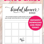 Free Printable Bridal Shower Games Bridal Shower Bingo