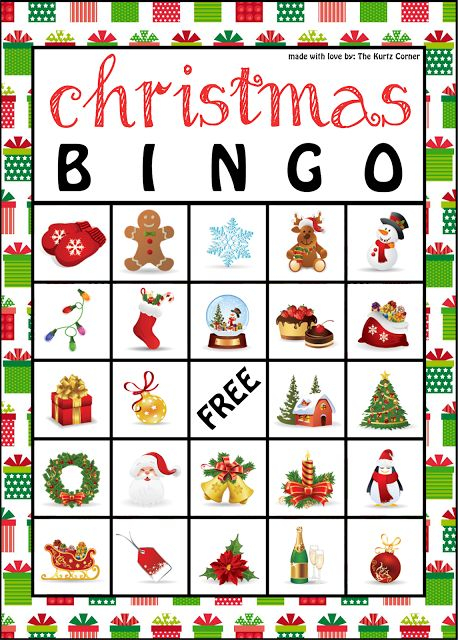 Free Printable Christmas BINGO Cards Christmas Bingo 