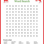 Free Printable Christmas Word Searches For Kids And