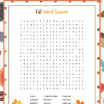 Free Printable Fall Word Search With Answer Key