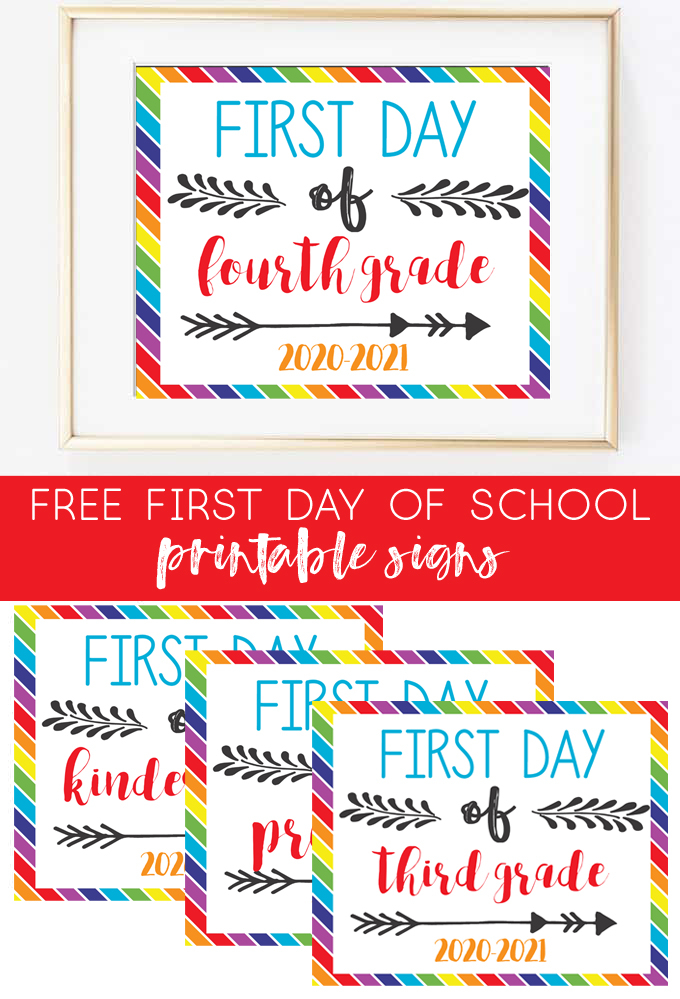 Free Printable First Day Of School Signs 2025 2025 