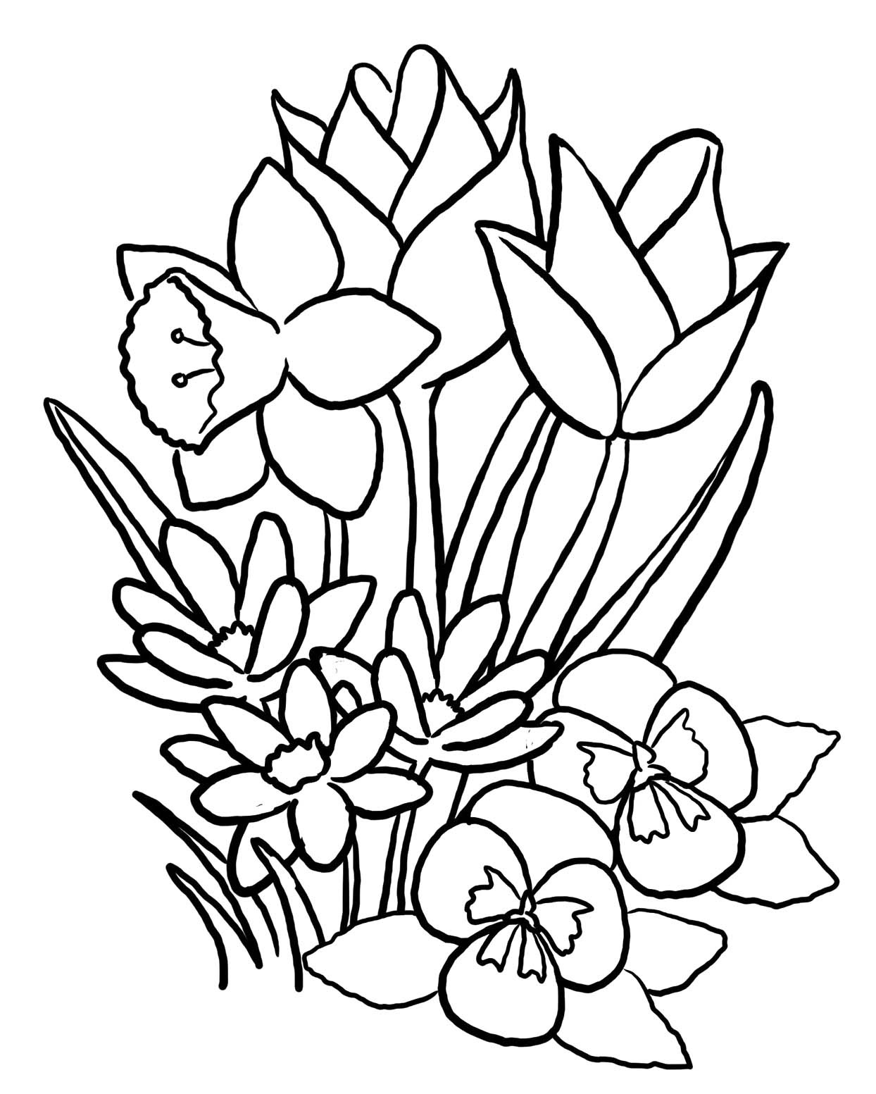 Free Printable Flower Coloring Pages For Kids Best 