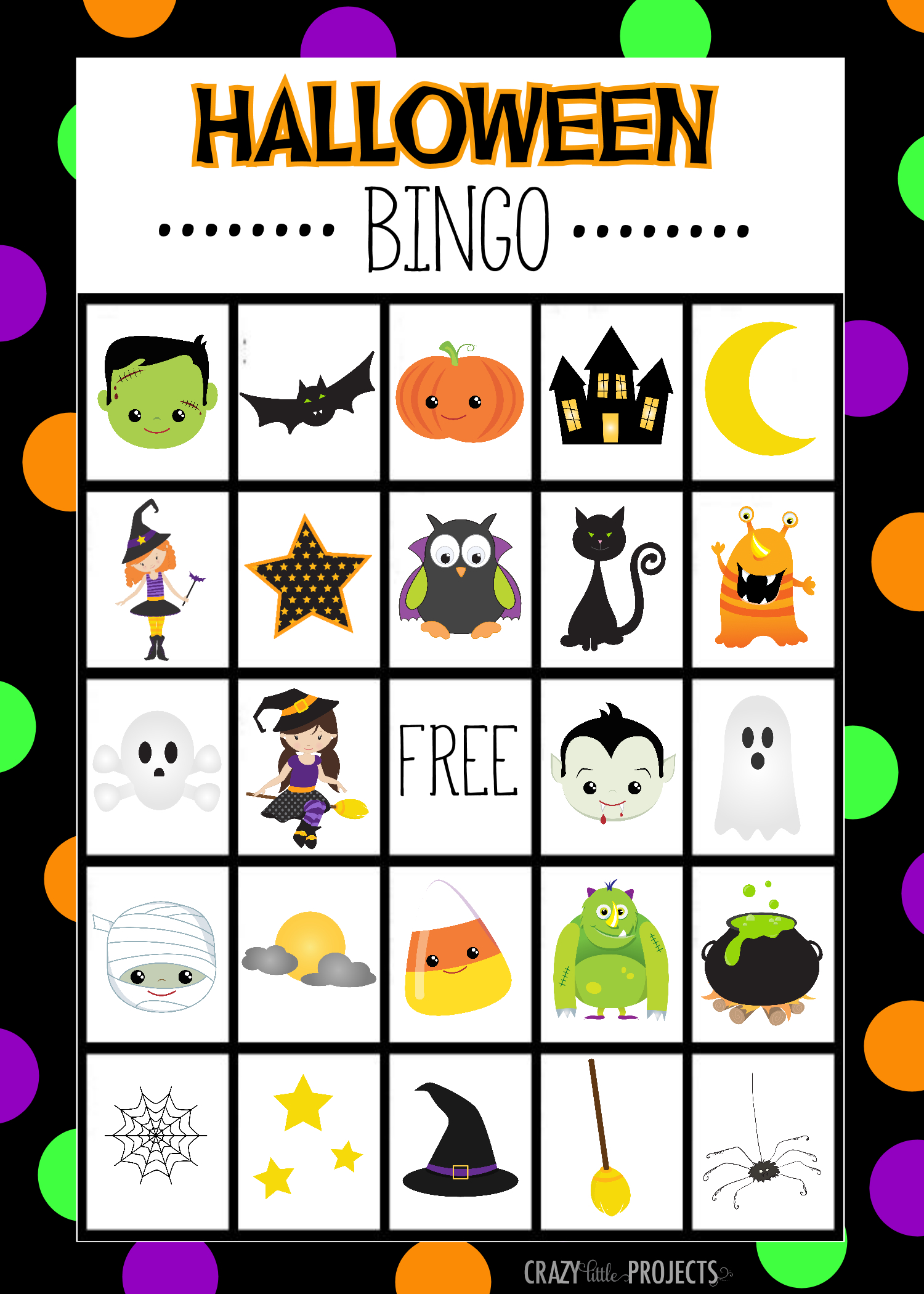 Free Printable Halloween Bingo Cards For 20 Players 