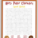 Free Printable Harry Potter Characters Word Search Puzzle