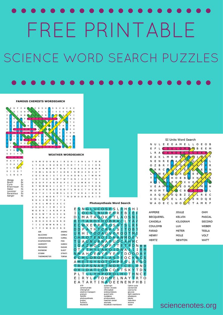 difficult science word search printable