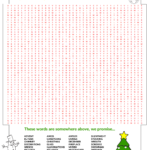 Free Printable Super Hard Christmas Wordsearch