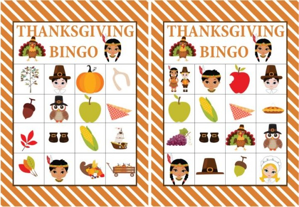 Free Printable Thanksgiving Bingo Game Kids Thanksgiving 