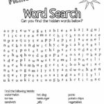 Free Printable Word Search Picnic Foods