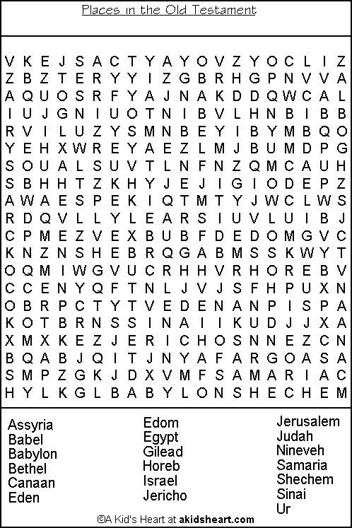 Free Printable Word Search Puzzles WORD PUZZLES Bible 