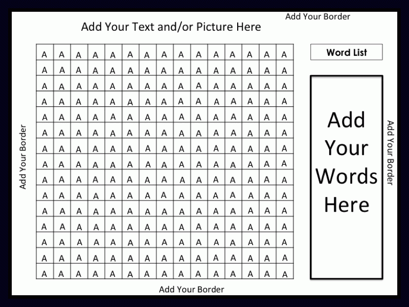 word search printable templates for baby showers