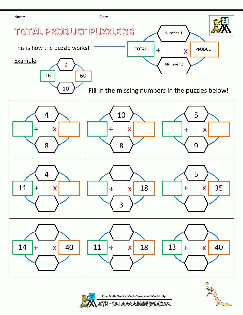 Fun Multiplication Worksheets To 10x10