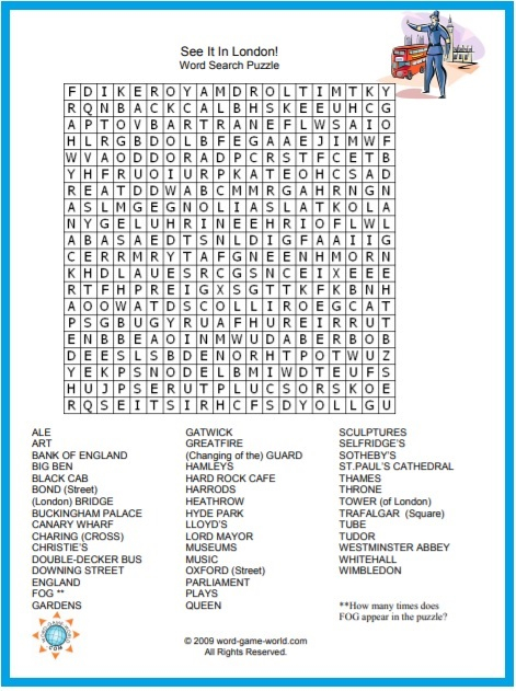 printable word search games in english