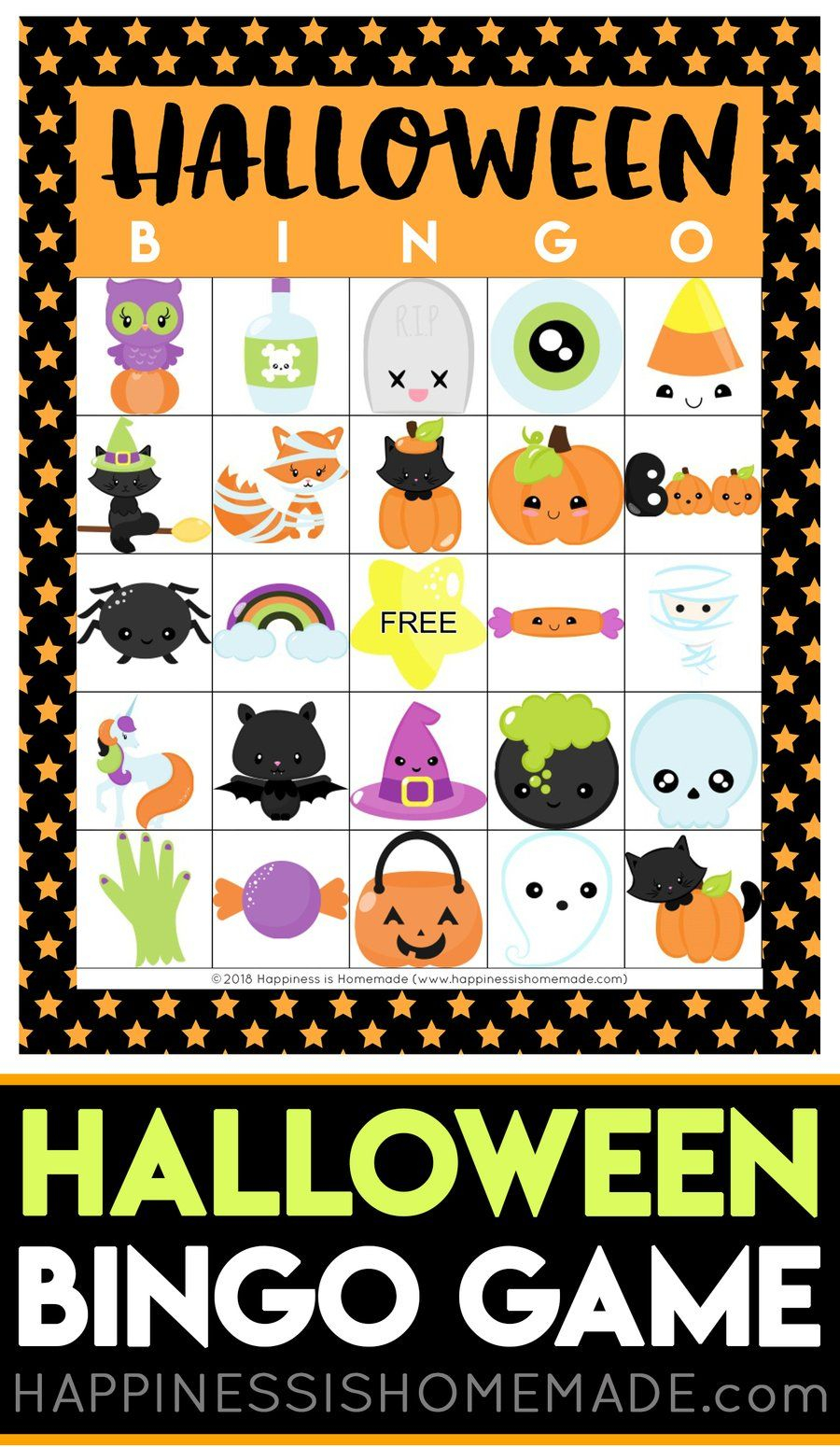 Halloween Bingo Happiness Is Homemade In 2019 
