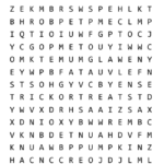 Halloween Word Search Wizarding Times October 2012