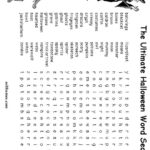 Hard Printable Word Searches For Adults HALLOWEEN