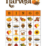 Harvest Fall Autumn Bingo 30 Printable Halloween