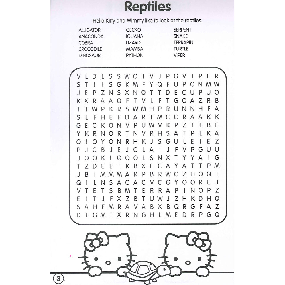 Hello Kitty Wordsearch Puzzle Pad By Alligator Books 