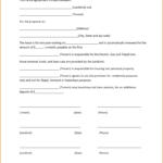 Image Result For Simple One Page Lease Agreement Rental