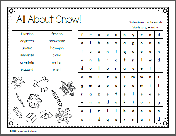 free printable word searches january