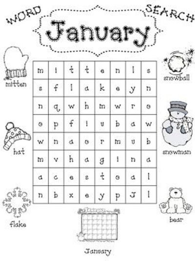 January Word Search School Planning Juxtapost