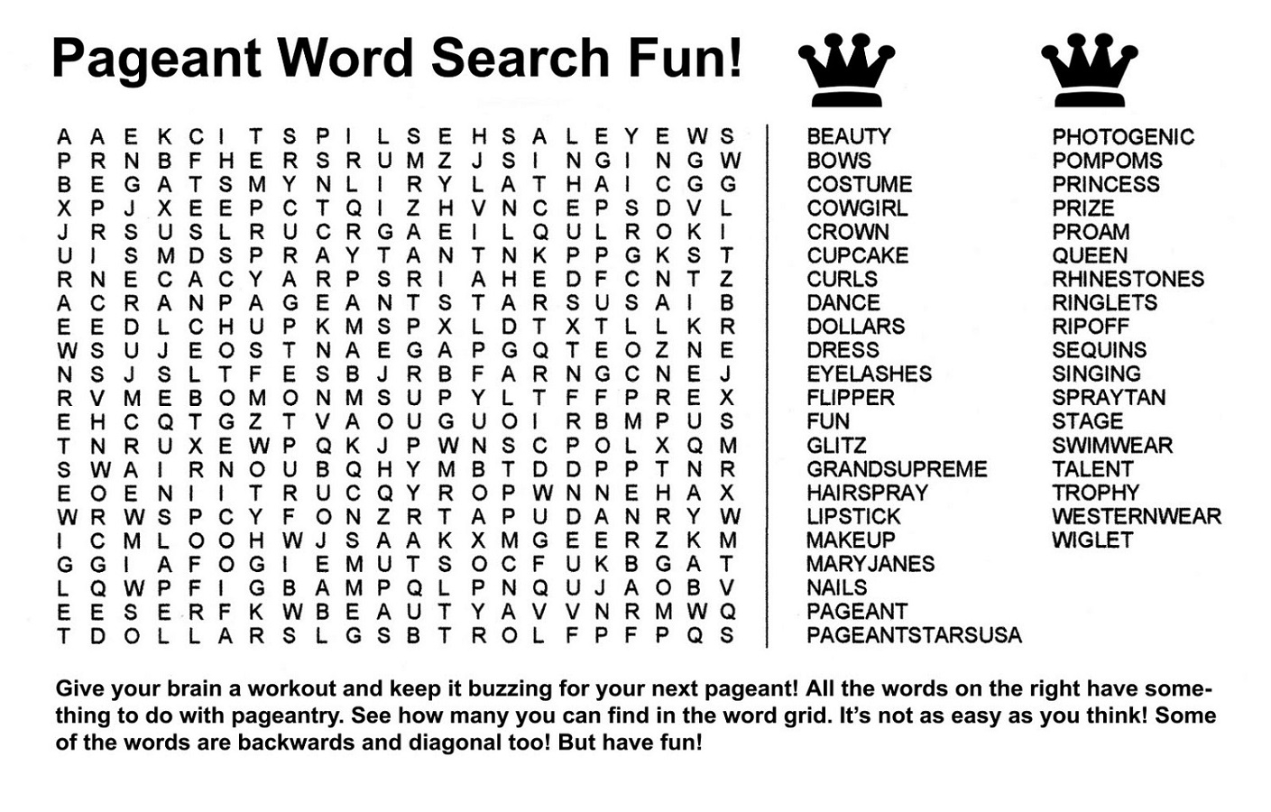 Jumbo Word Search Printable 101 Activity