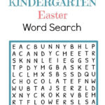 Kindergarten Easter Word Search Printable Spring Words