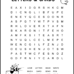 Letter Writing Cards Word Search