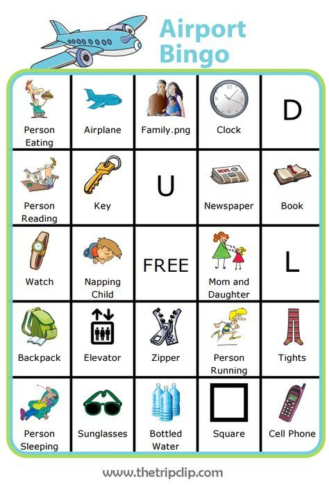 Make Your Own Bingo Board In 2020 Airplane Activities 