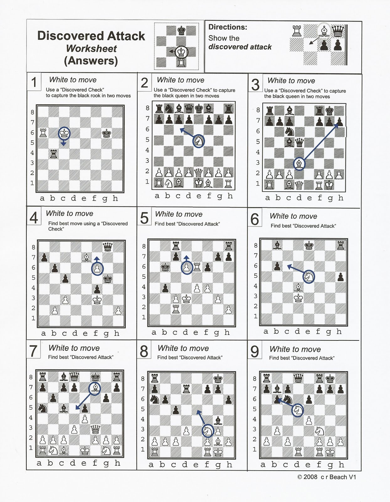 Printable Chess Puzzles Printable Calendar Blank