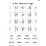 Medical Terminology Word Search Printable Word Search