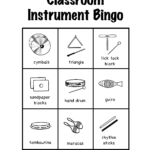 Musical Instrument Bingo Printable Cards Printable Bingo
