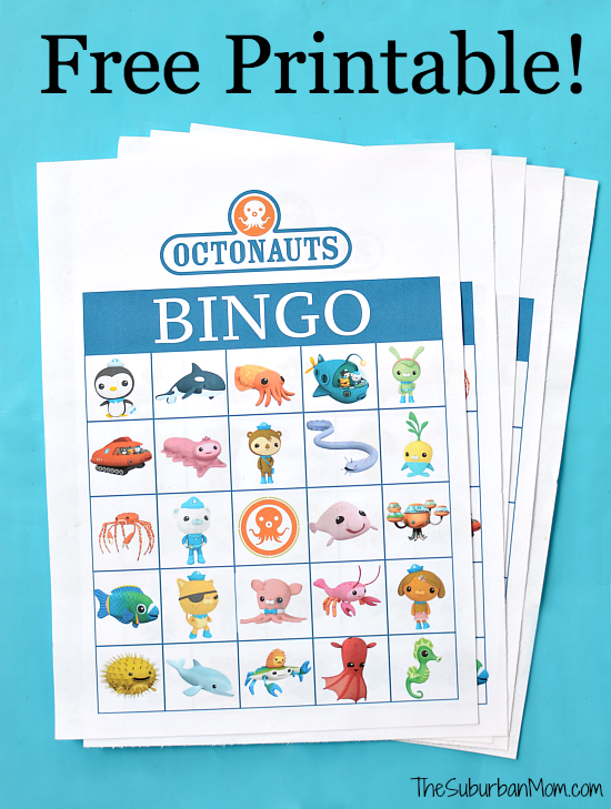 Octonauts Birthday Party Free Printable Bingo Game 