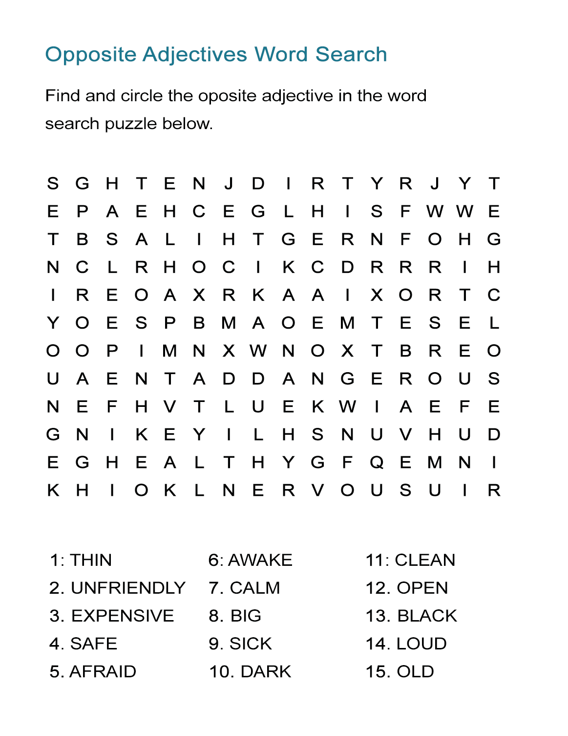 printable word search puzzles for 4 year olds