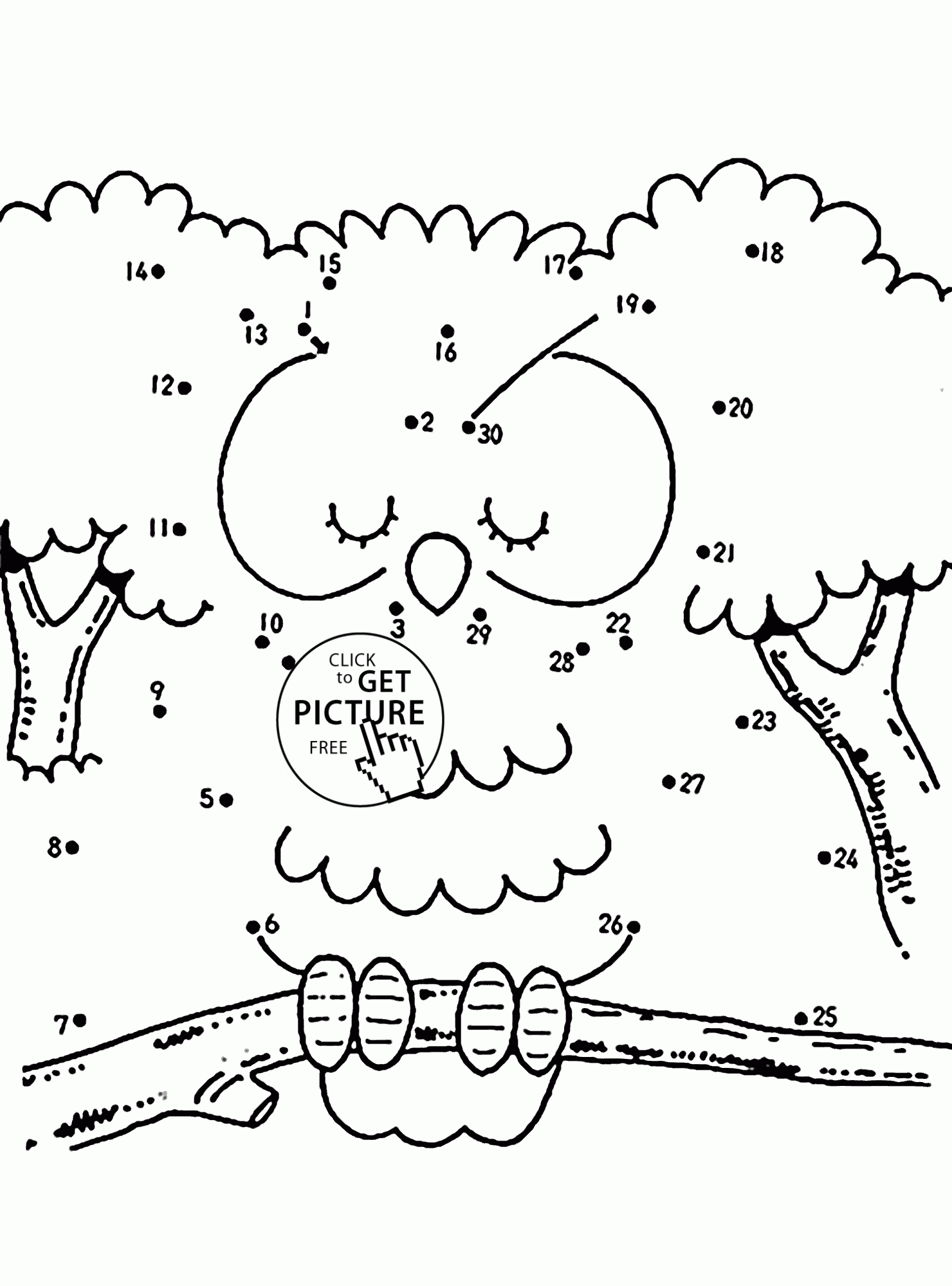 Owl Connect The Dots Coloring Pages For Kids Dot To Dots 