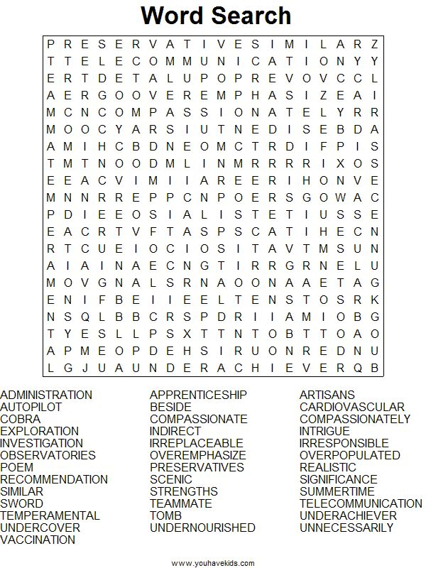 Free Printable Word Searches For 7th Graders FreePrintableTM