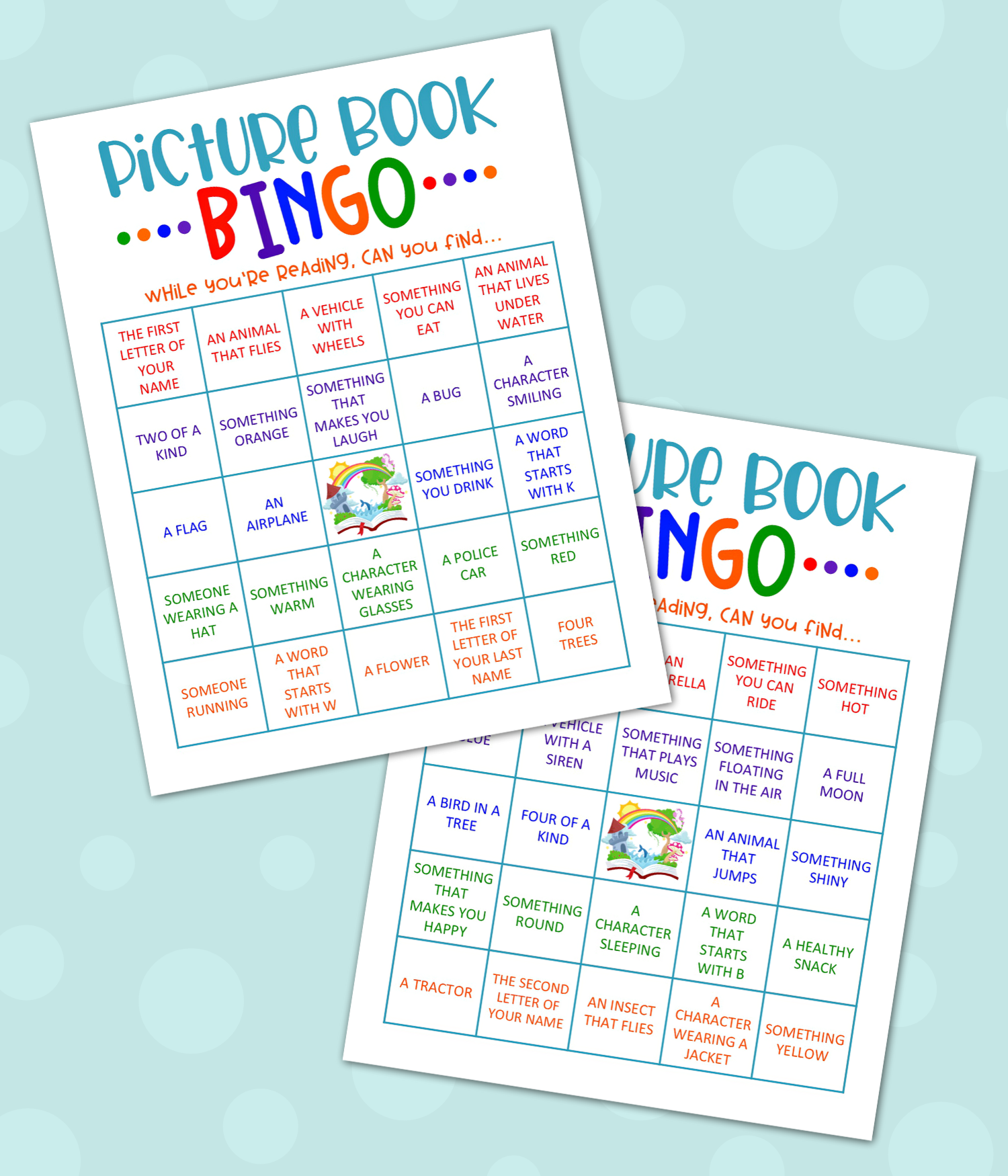 Picture Book BINGO Free Printable Free Printable Happy 