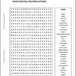 Pre Columbian Americas Word Search Puzzle Student Handouts