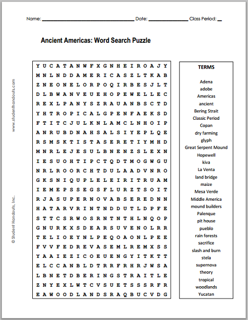 free printable word searches for 7th graders